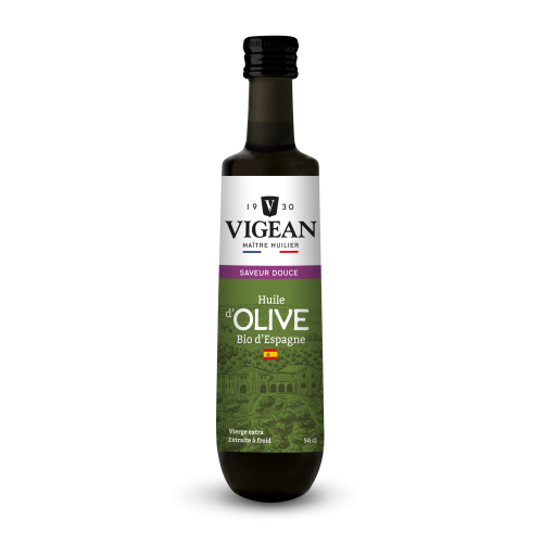 Bouteille Huile d'olive bio vierge extra douce Espagne 50cl