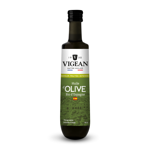 Bouteille Huile d'olive bio vierge extra fruitée Espagne 50cl