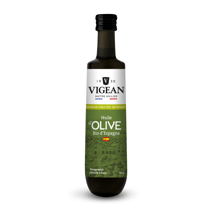 Bouteille Huile d'olive bio vierge extra fruitée Espagne 50cl