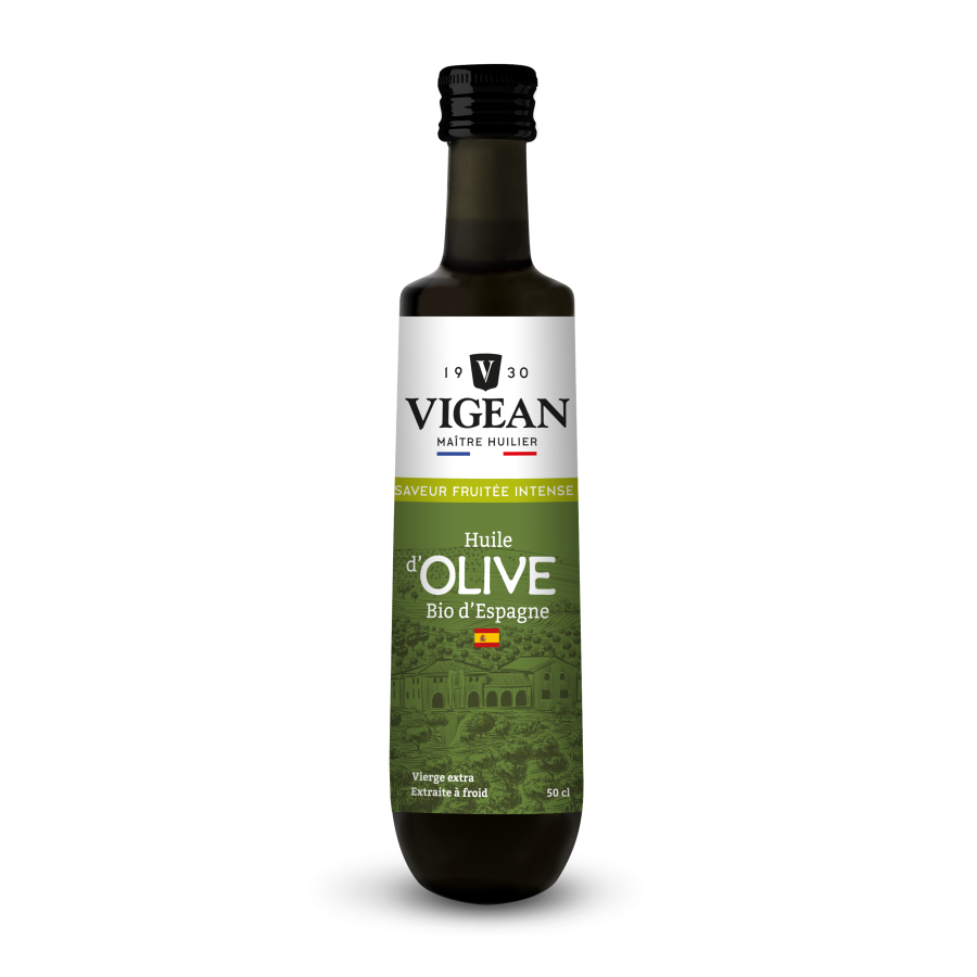 Bouteille Huile d'olive bio vierge extra fruitée Espagne 50cl