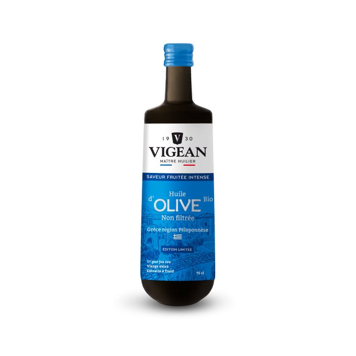 Huile d'olive bio vierge extra de Grèce non filtrée