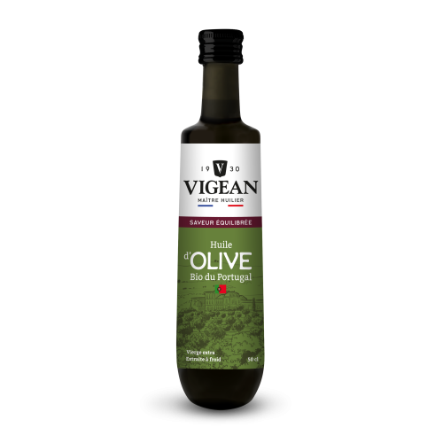 Bouteille Huile d'olive bio vierge extra saveur équilibrée Portugal 50cl