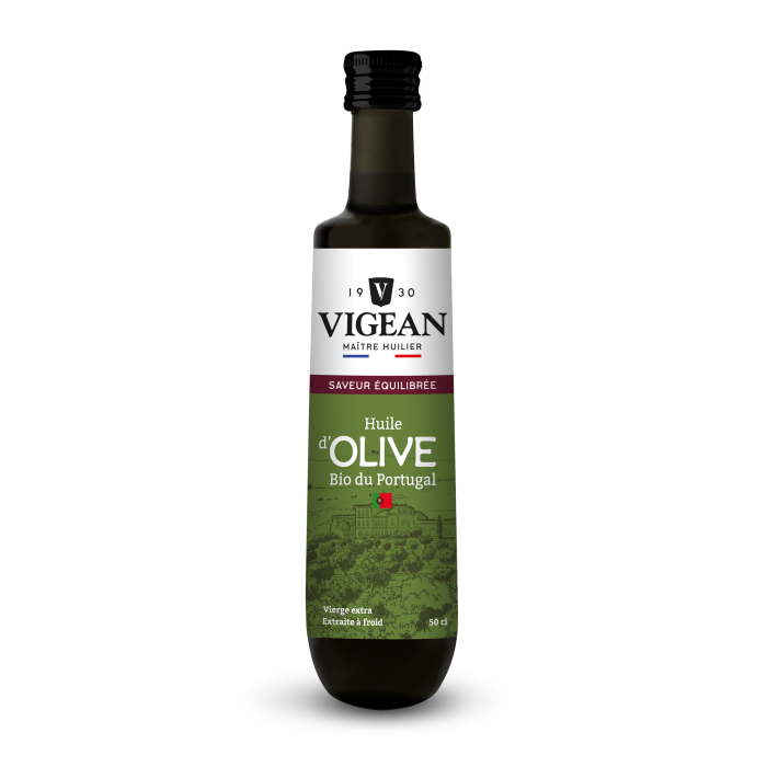 Bouteille Huile d'olive bio vierge extra saveur équilibrée Portugal 50cl