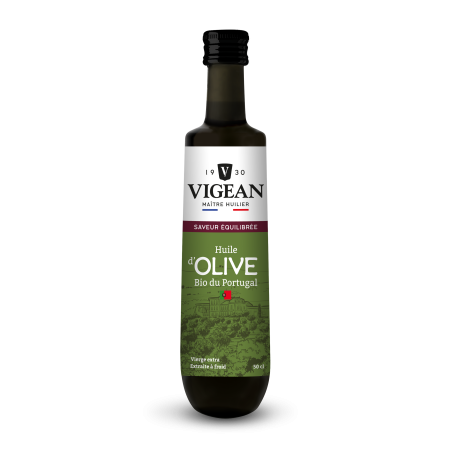 Bouteille Huile d'olive bio vierge extra saveur équilibrée Portugal 50cl