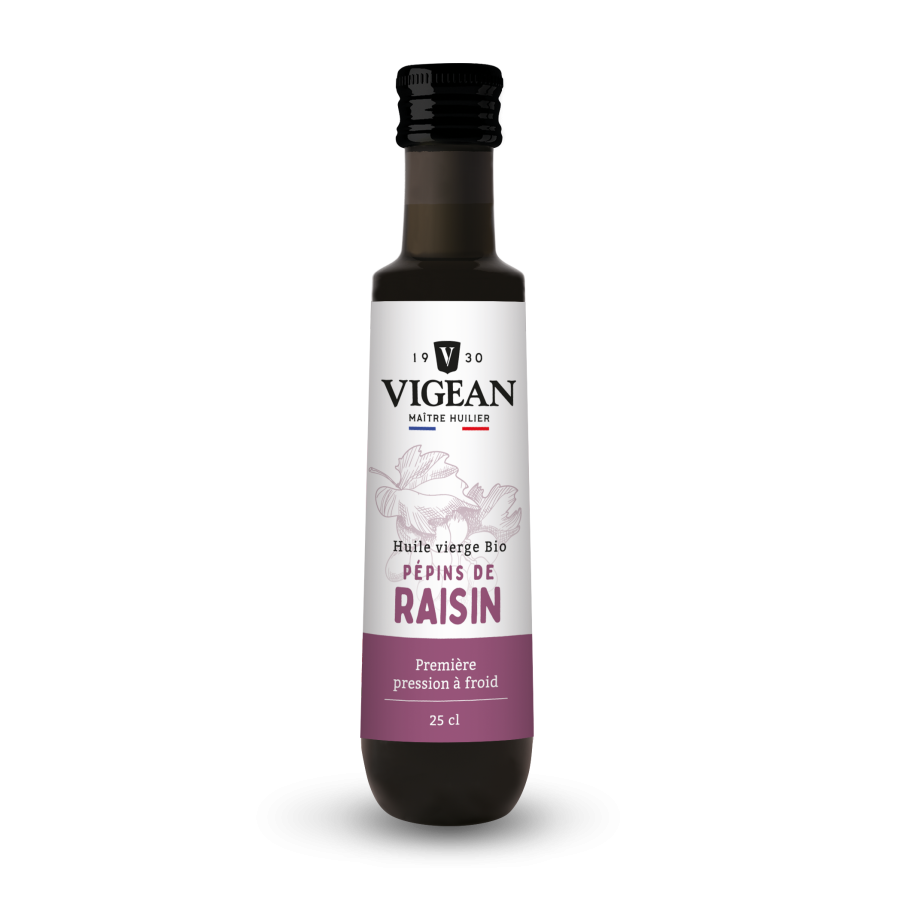 Huile de pépin de raisin vierge bio 25cl