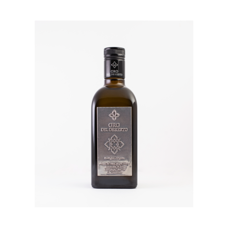 Bouteille Huile d'olive bio Oro del Desierto variétés Picual, Hojiblanca & Arbequina 50cl