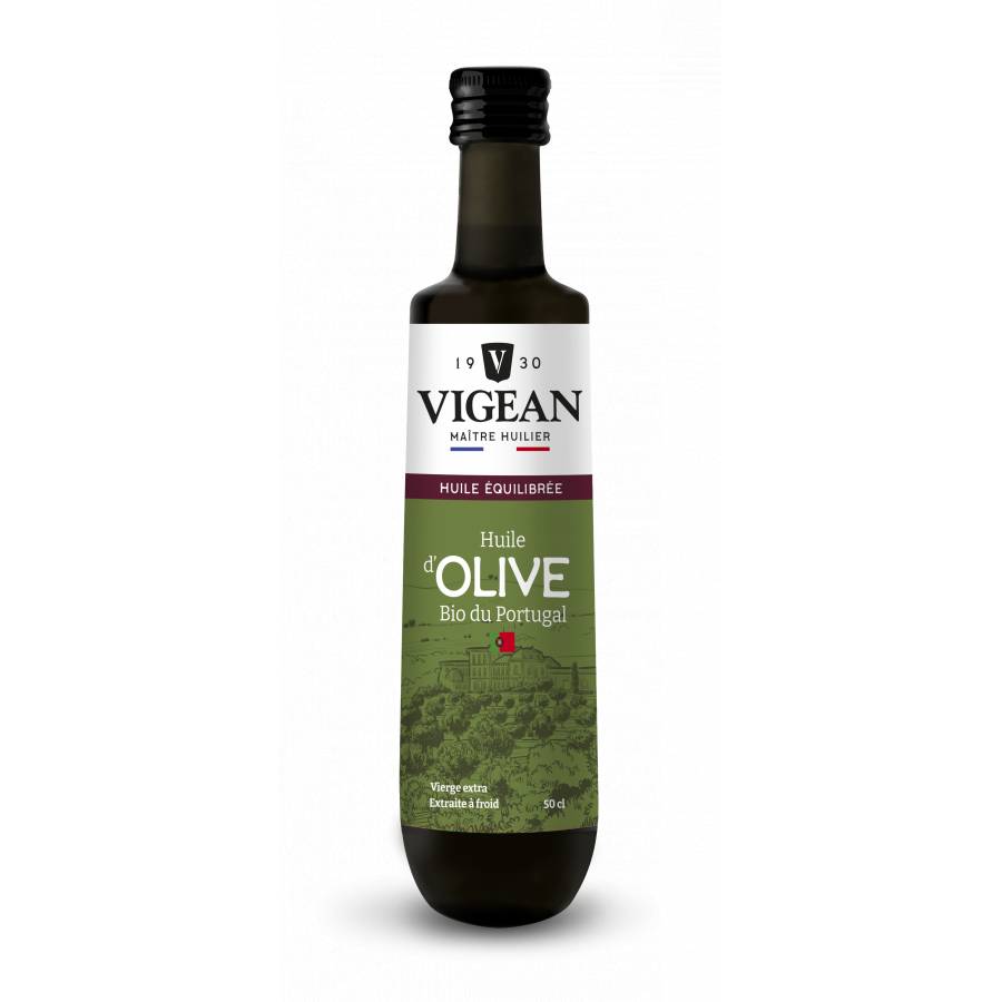 Bouteille Huile d'olive bio vierge extra saveur équilibrée Portugal 50cl
