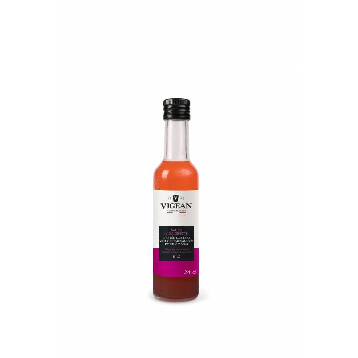 Sauce vinaigrette fruitée aux noix vinaigre balsamique et sauce soja 24cl