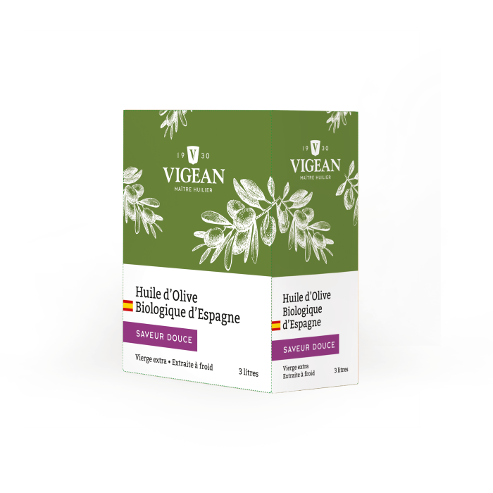 Bib Huile d'olive bio vierge extra douce Espagne 3L