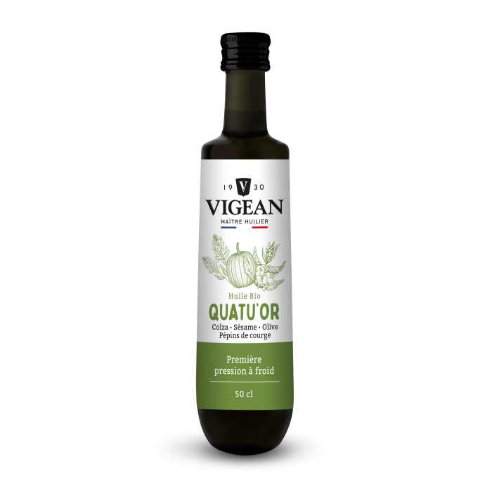 Bouteille Huile Quatu'or 50cl