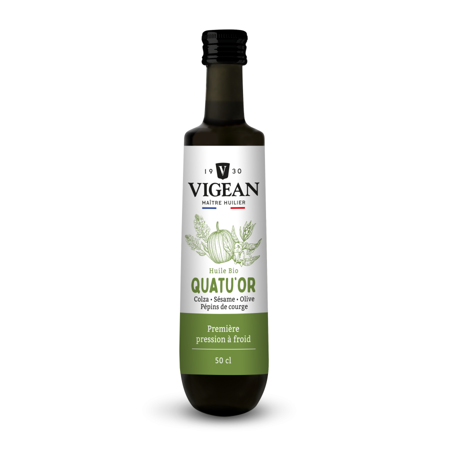 Bouteille Huile Quatu'or 50cl