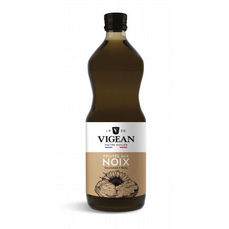 Bouteille d'Huile fruitée aux noix bio gourmande 1L