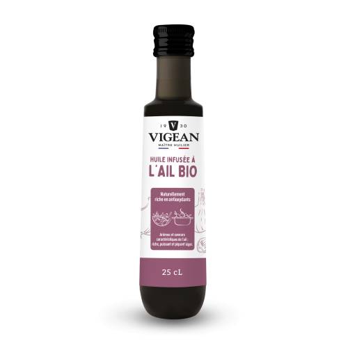 Huile infusée à l'ail bio 25cl