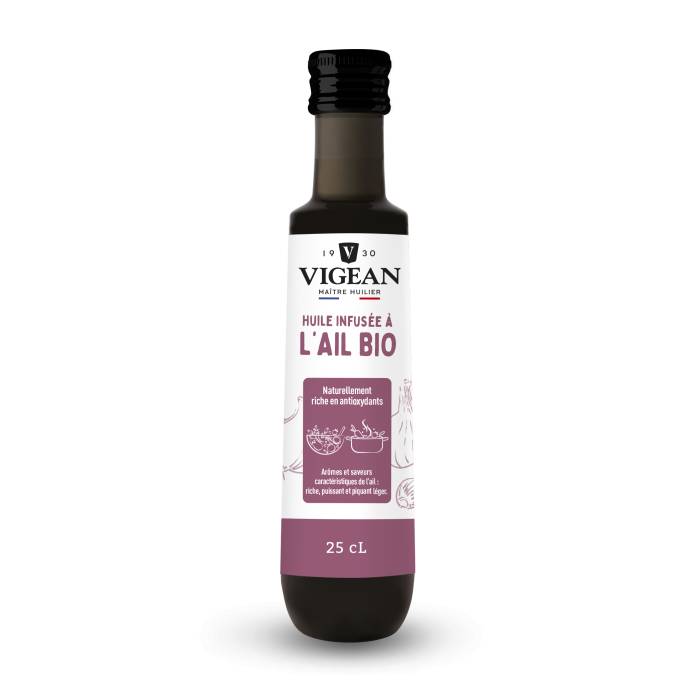 Huile infusée à l'ail bio 25cl