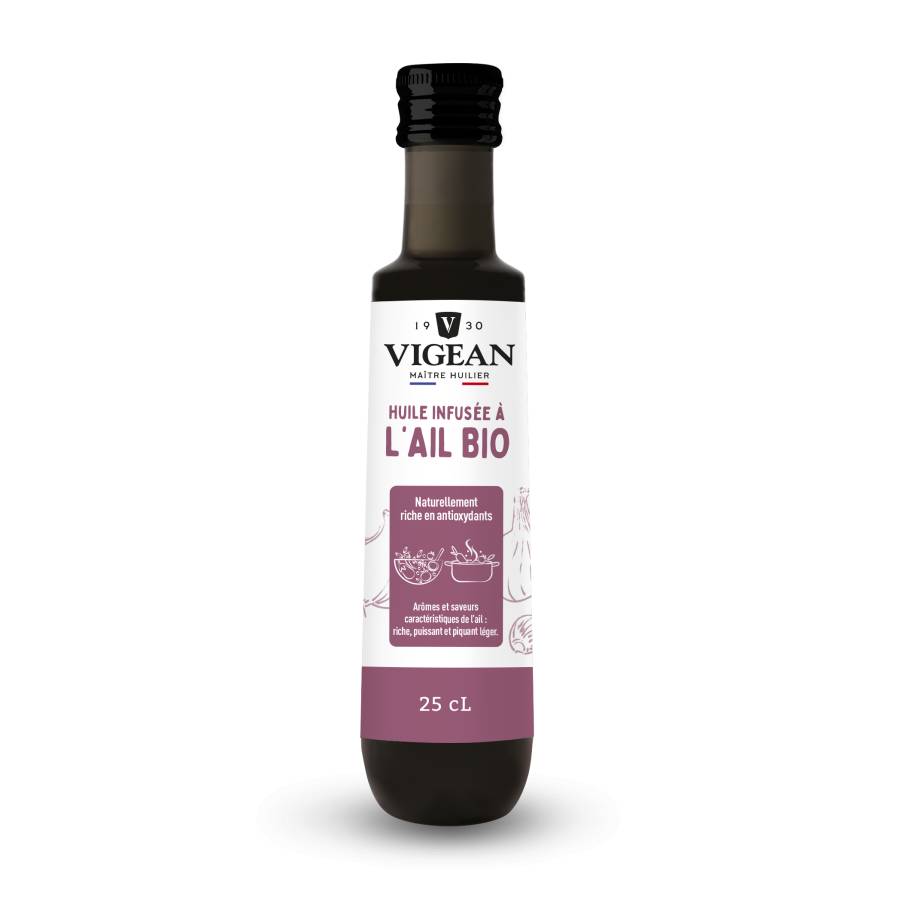 Huile infusée à l'ail bio 25cl