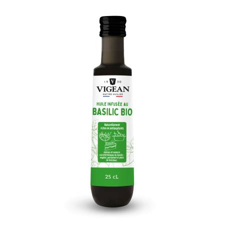 Huile infusée au basilic bio 25cl