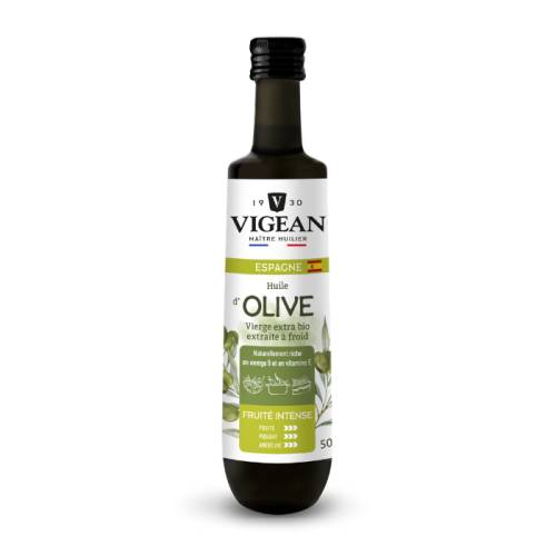 Bouteille Huile d'olive bio vierge extra fruitée Espagne 50cl