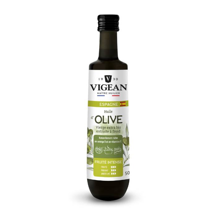 Bouteille Huile d'olive bio vierge extra fruitée Espagne 50cl