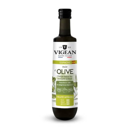 Bouteille Huile d'olive bio vierge extra fruitée Espagne 50cl