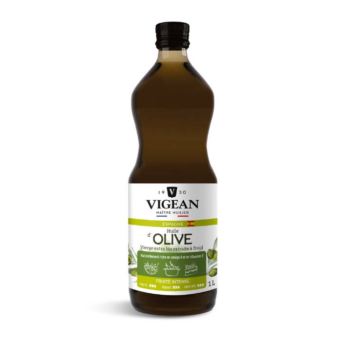 Bouteille Huile d'olive bio vierge extra fruitée Espagne 1L