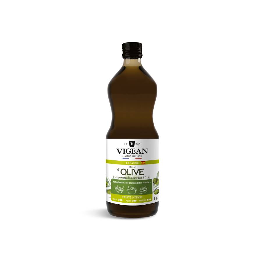 Bouteille Huile d'olive bio vierge extra fruitée Espagne 1L