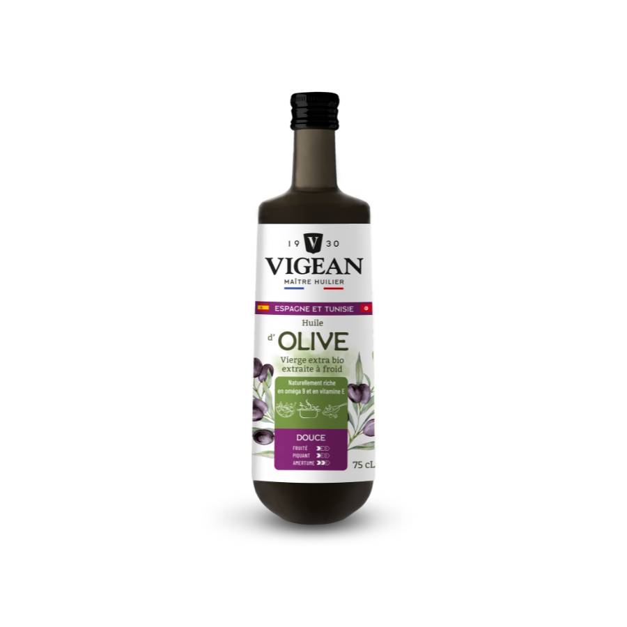 Bouteille Huile d'olive bio vierge extra Tunisie/Espagne 75cl