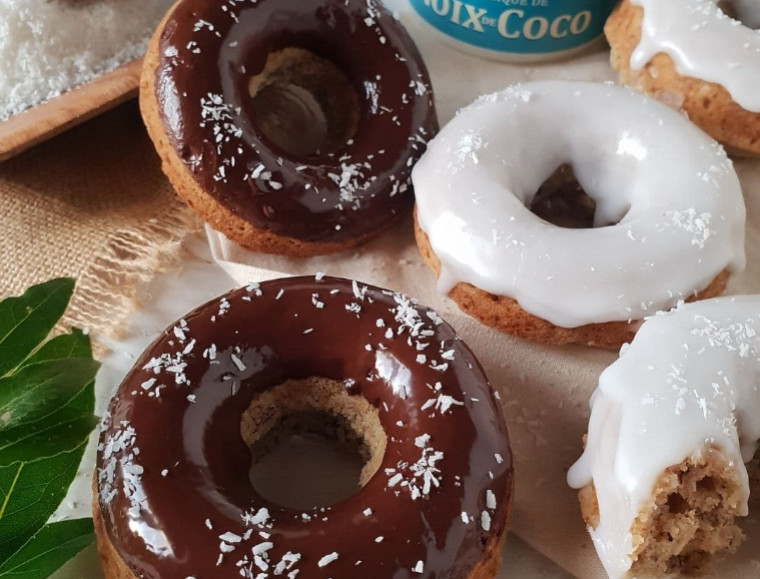 Donuts Coco/Banane à l'huile de coco