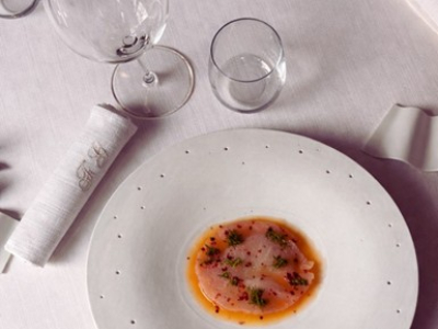 Carpaccio de thon, agrumes & Du'olive Bergamote