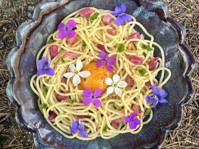 Pâtes carbonara (à l'italienne) végétariennes